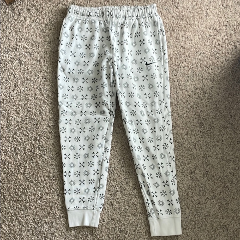S-O-L-D. 
NIKE Sportswear Black and White with Elastic Waistband Size M